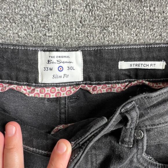 Original Ben Sherman Slim Fit Stretch Charcoal Jeans 33 - Picture 5 of 11